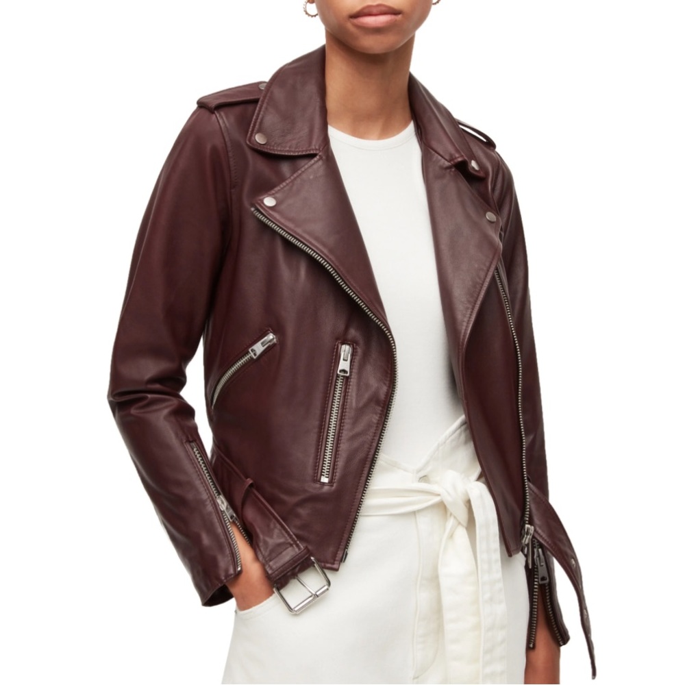All Saints Balfern leather biker jacket NWT